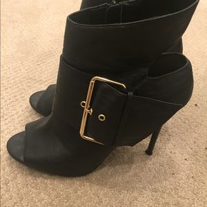 Paper fox faux leather buckle shoe bootie